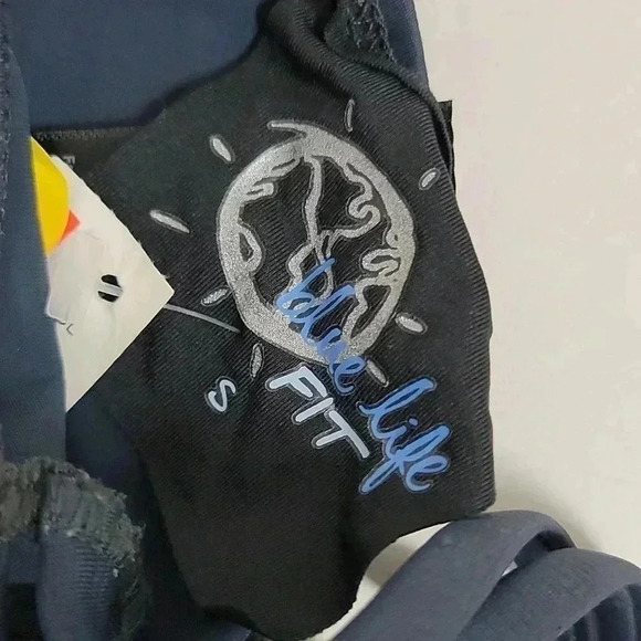 Blue life fit STRAPPY HIGH WAIST LEGGING in blue - Picture 6 of 10